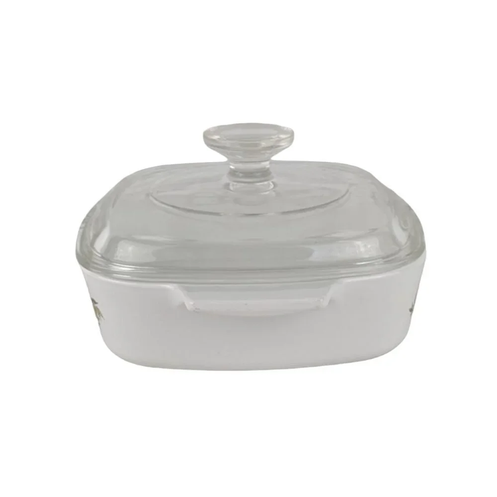 L'Echalote Corning Ware Spice of Life A-1-B‎ Casserole Dish Pyrex Lid Vtg 1 Qt